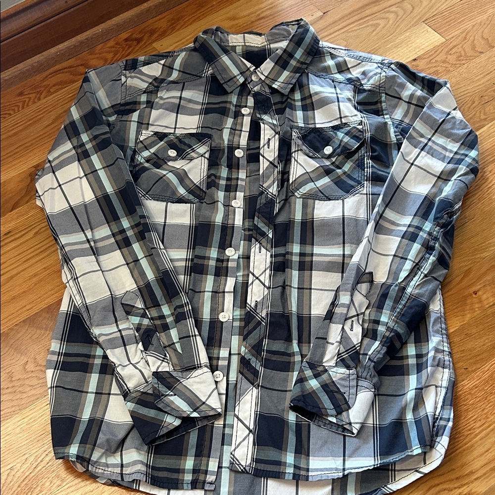 Plaid Button-Down Shirt